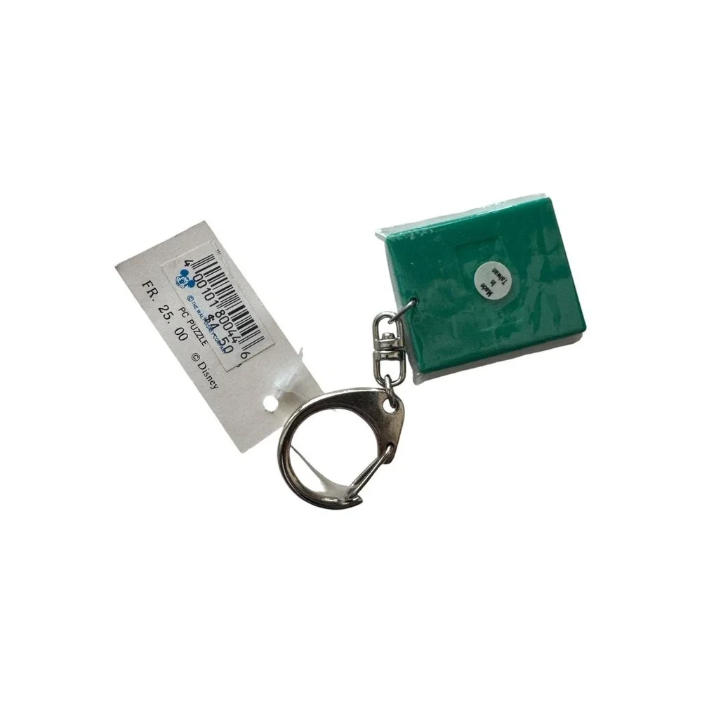 Vintage‎ Euro Disney Mickey Mouse Sliding Puzzle Keychain Taiwan Green Rare